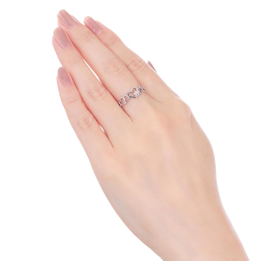 ジュエリーツツミ K10ホワイトゴールドダイヤモンドリング