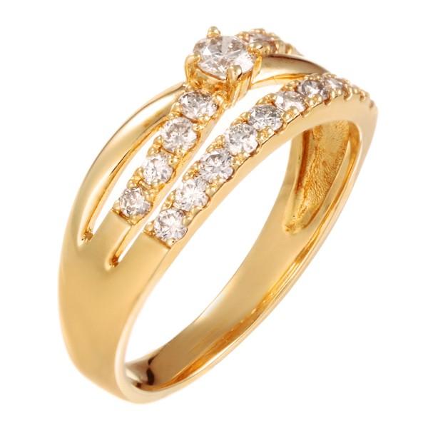 ジュエリーツツミK18イエローゴールド ダイヤモンドリング K18イエローゴールドダイヤモンドリング(RFR782-001)|TSUTSUMI