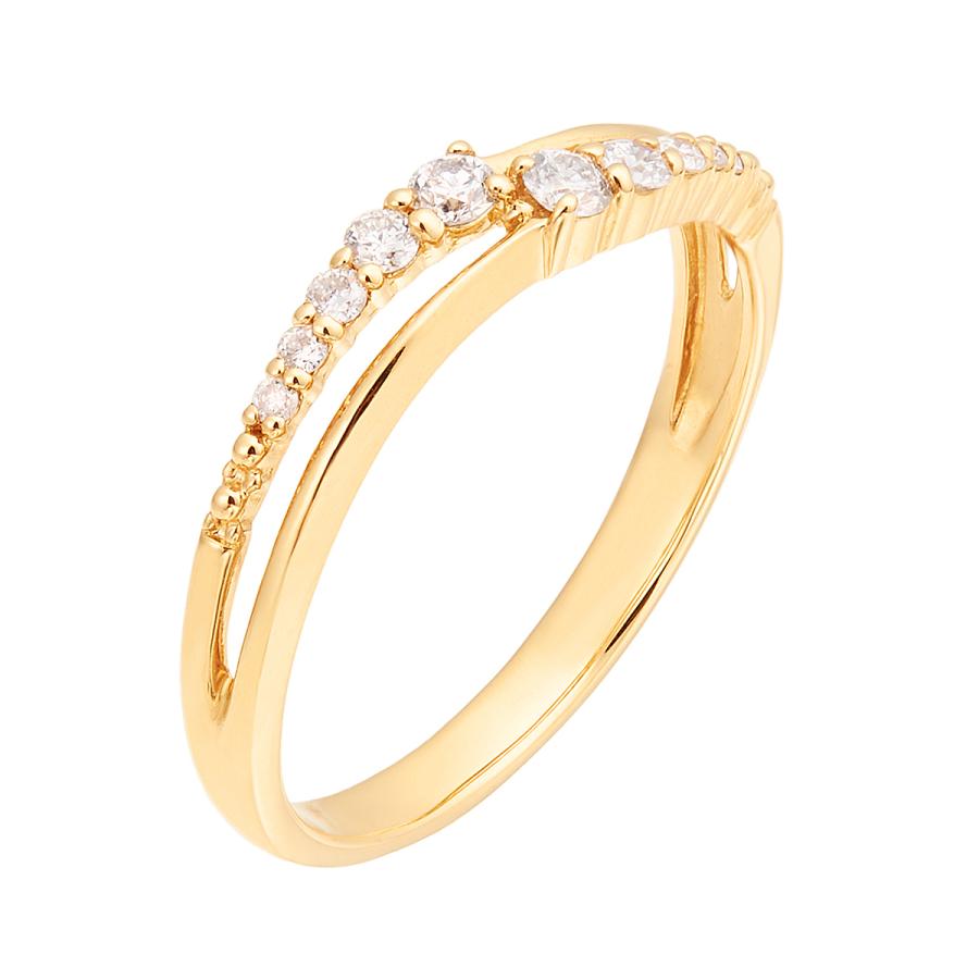 K18イエローゴールドダイヤモンドリング 