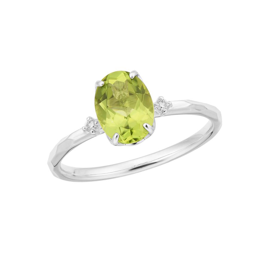 ジュエリーツツミ K10ホワイトゴールドペリドットリング : ジュエリー