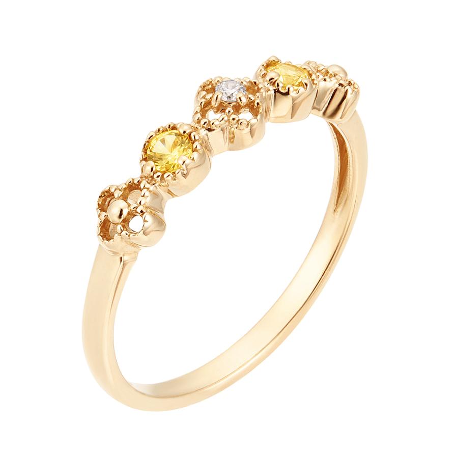 ジュエリーツツミ K10イエローゴールドイエローサファイアリング