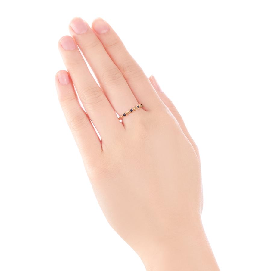 美品✨ジュエリーツツミ　K10イエローゴールド　サファイアリング　11号 ジュエリーツツミ ツツミ 指輪 K10イエローゴールドサファイアリング