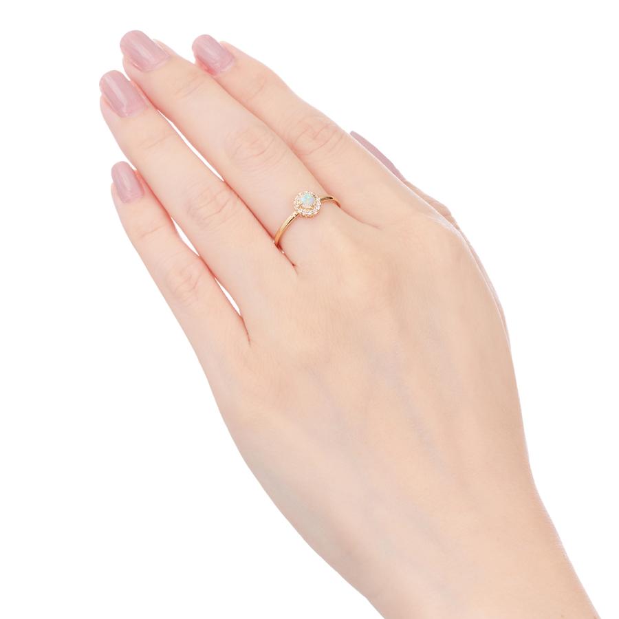 K10イエローゴールドオパールリング 