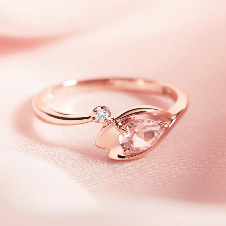 ジュエリーツツミ K10ピンクゴールドモルガナイトリング