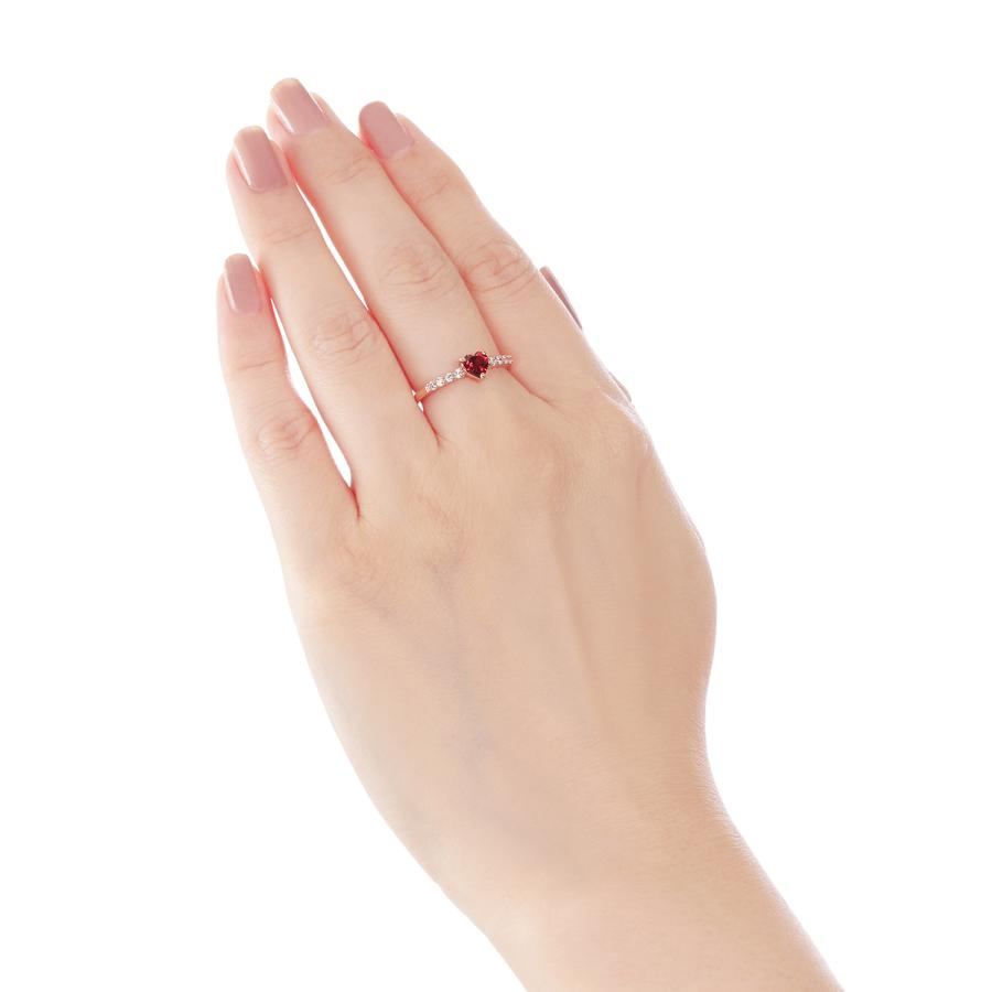 K10ピンクゴールドアルマンダインガーネットリング 