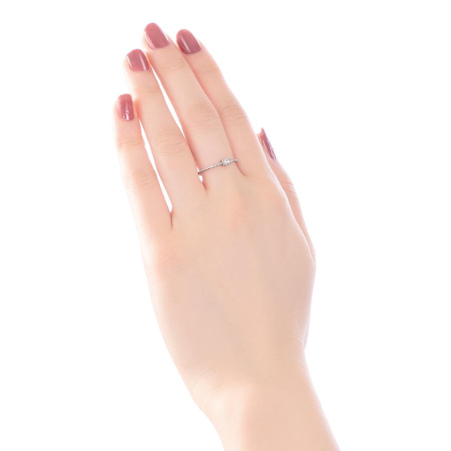 ジュエリーツツミ K10ホワイトゴールドダイヤモンドリング