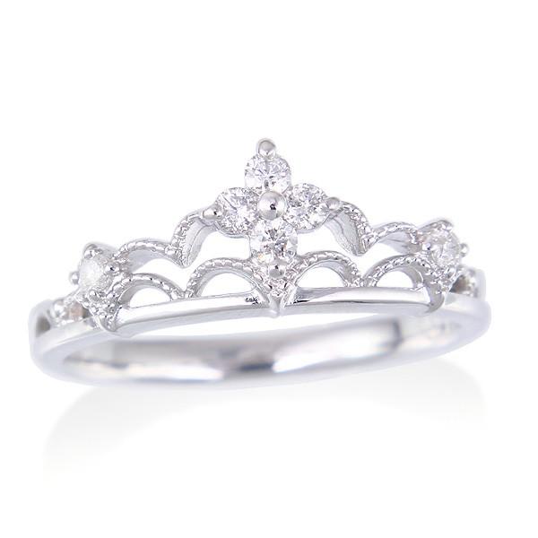 K10ホワイトゴールドダイヤモンドリング