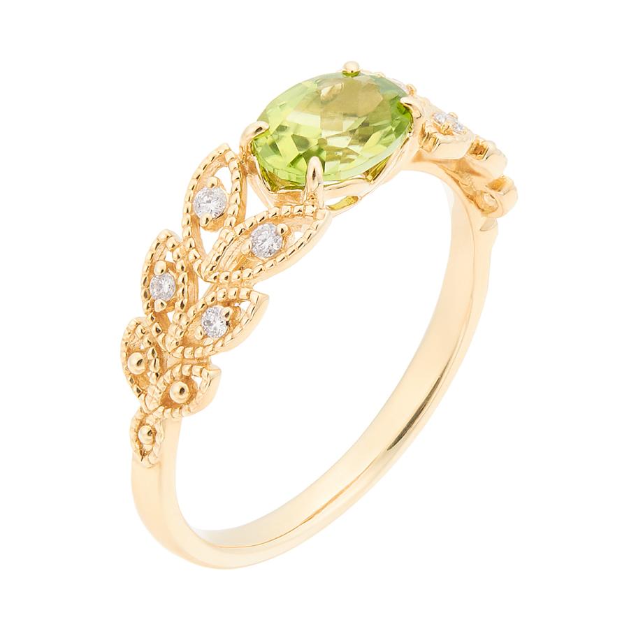 ジュエリーツツミ K10イエローゴールドペリドットリング : ジュエリー
