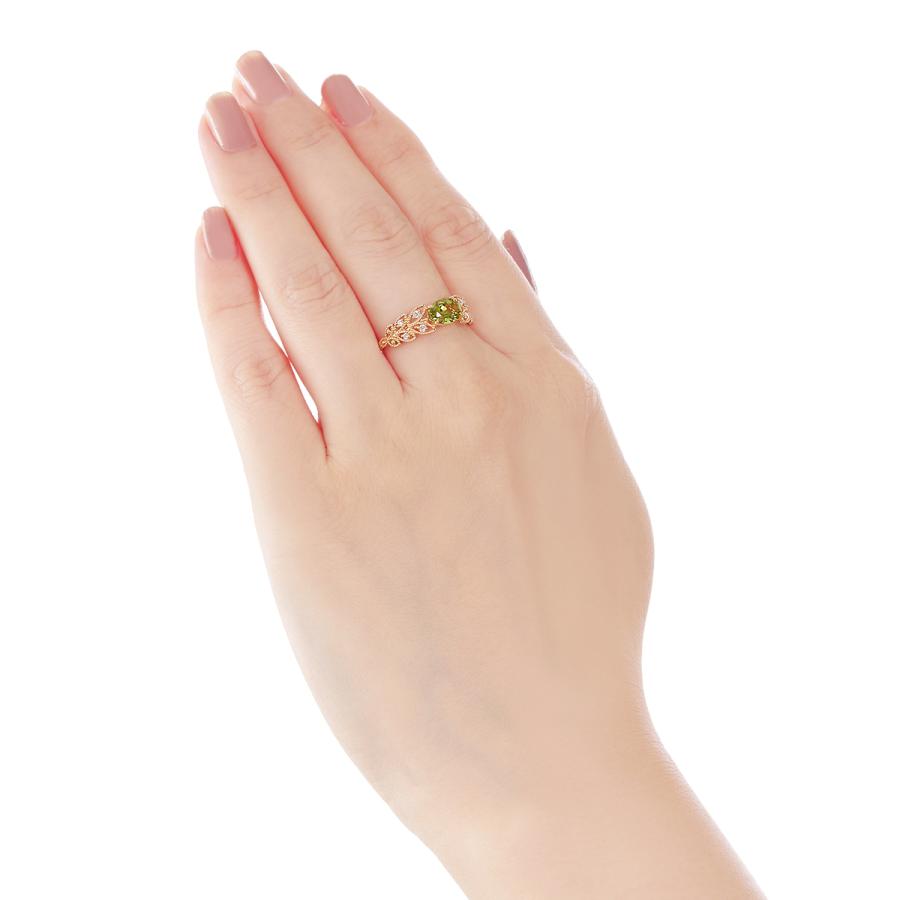 ジュエリーツツミ K10イエローゴールドペリドットリング : ジュエリー