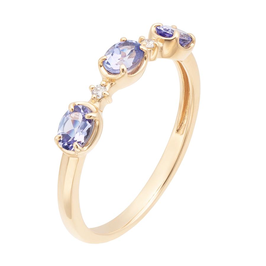 ゆうこさん専用　ツツミ　チェーンリング　K10イエローゴールドタンザナイトリング ジュエリーツツミ K10イエローゴールドタンザナイトリング