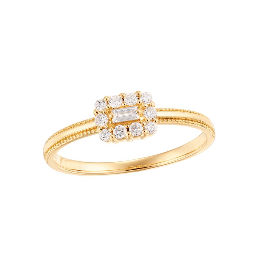 K18イエローゴールドダイヤモンドリング(29500円)