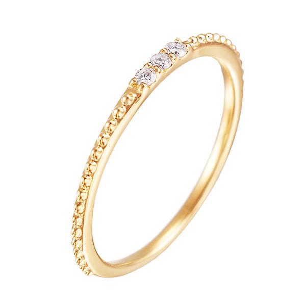 ジュエリーツツミ K10イエローゴールドダイヤモンドリング（ピンキー