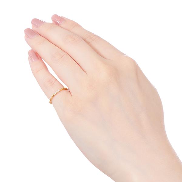 ジュエリーツツミ K10イエローゴールドダイヤモンドリング（ピンキー