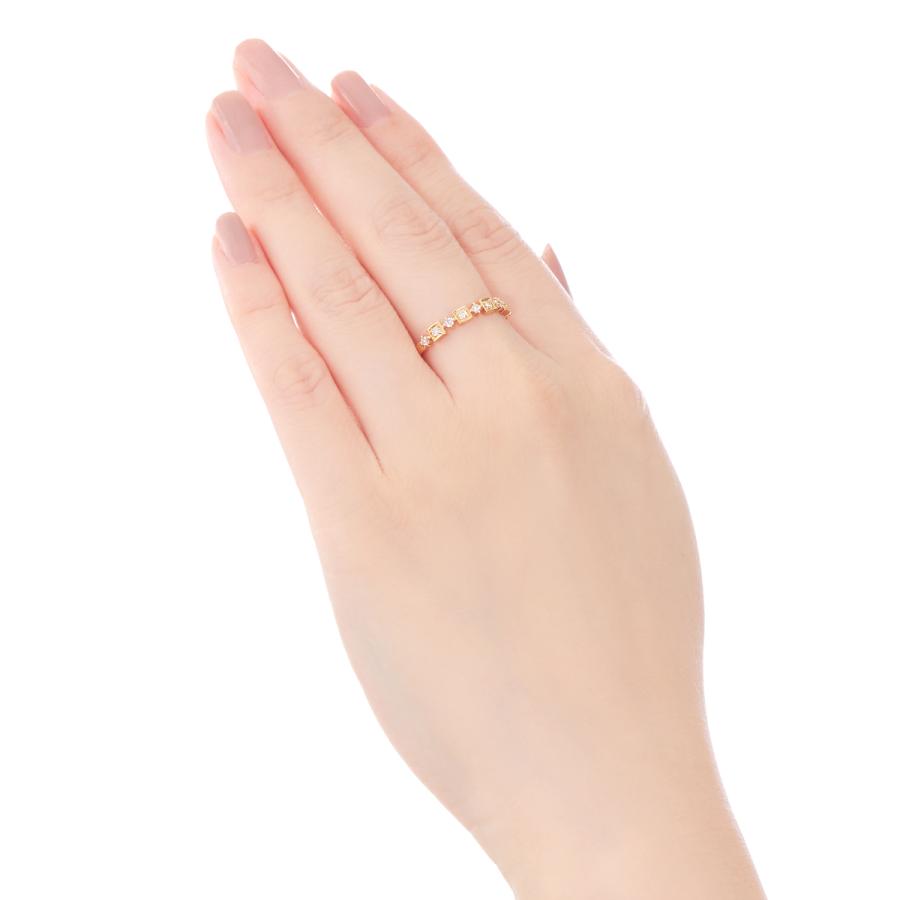 K18イエローゴールドダイヤモンドリング 