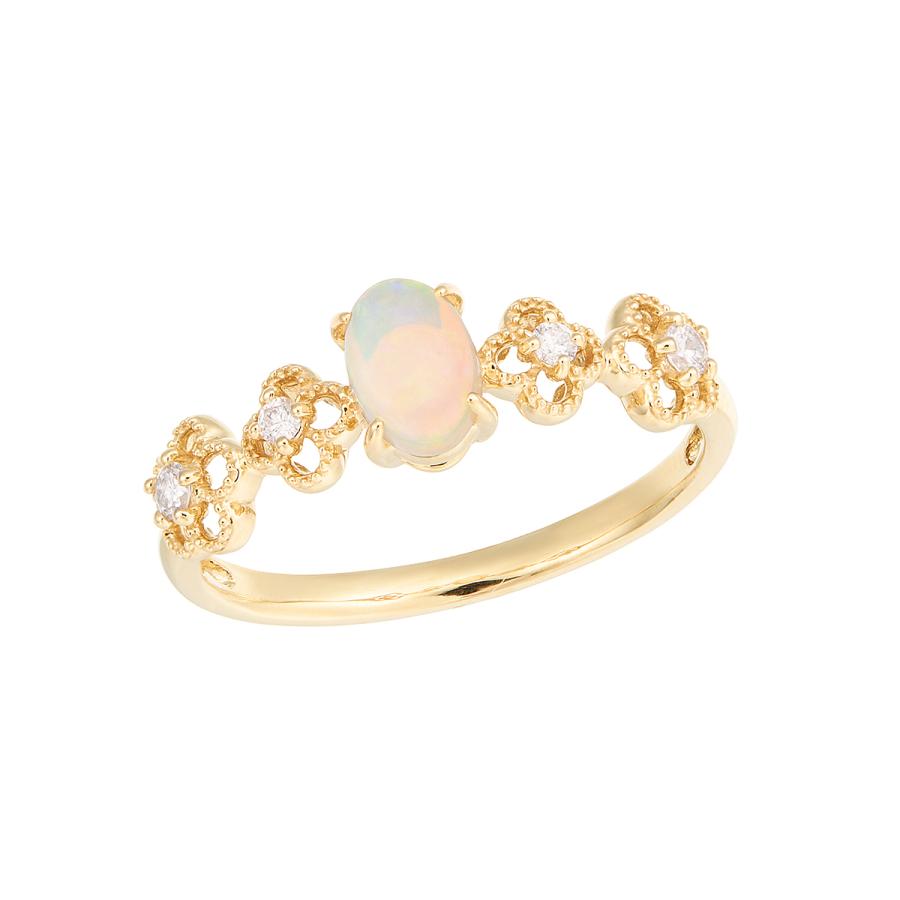 K10イエローゴールドオパールリング