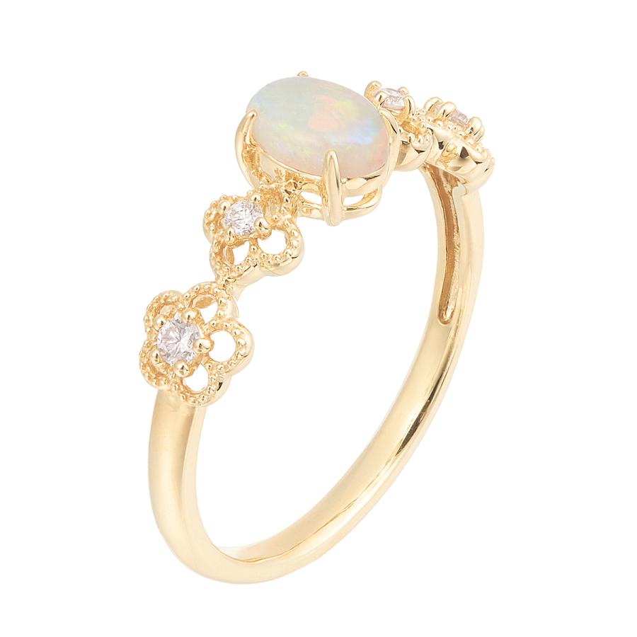 K10イエローゴールドオパールリング 