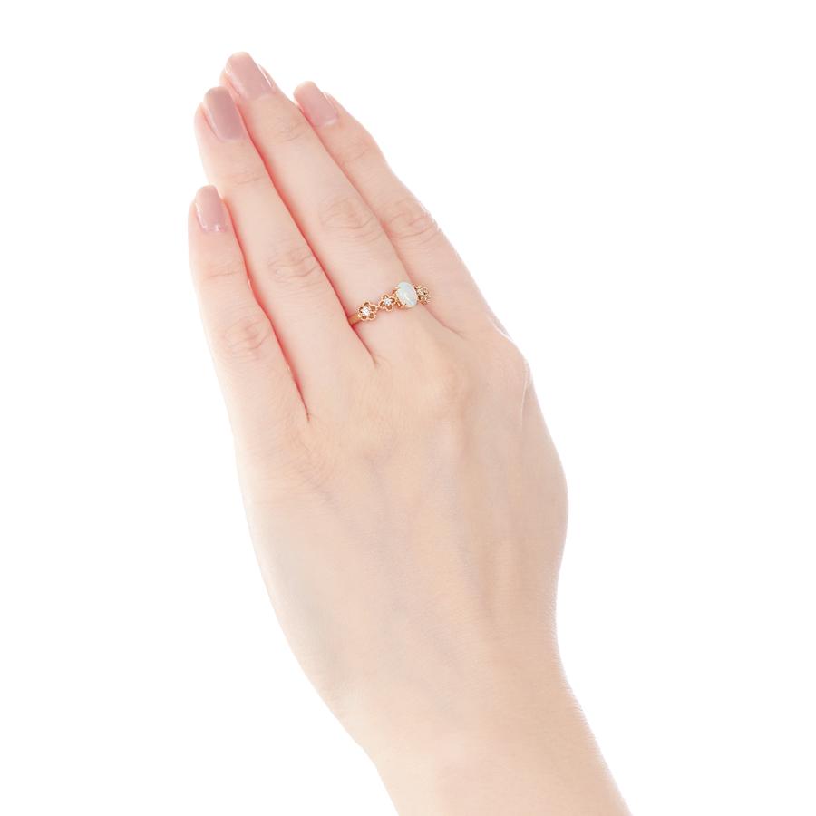 K10イエローゴールドオパールリング 