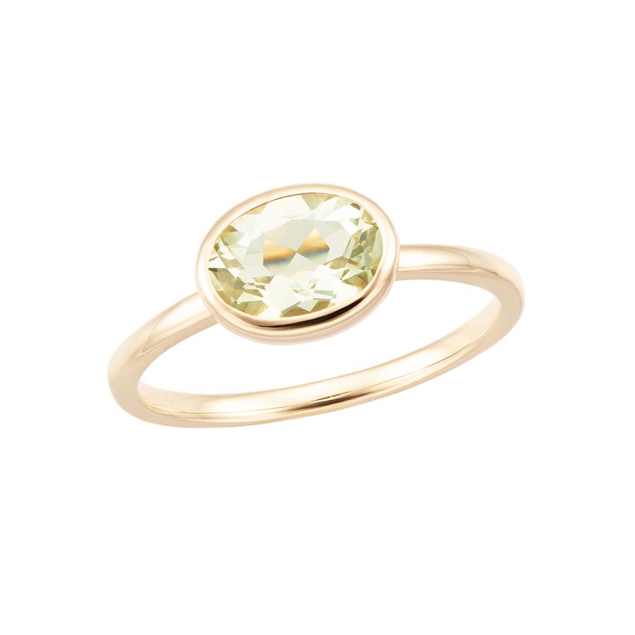 K10YG グリーンアメジストリング　ジュエリーツツミ K10イエローゴールドグリーンアメシストリング（ピンキーリング