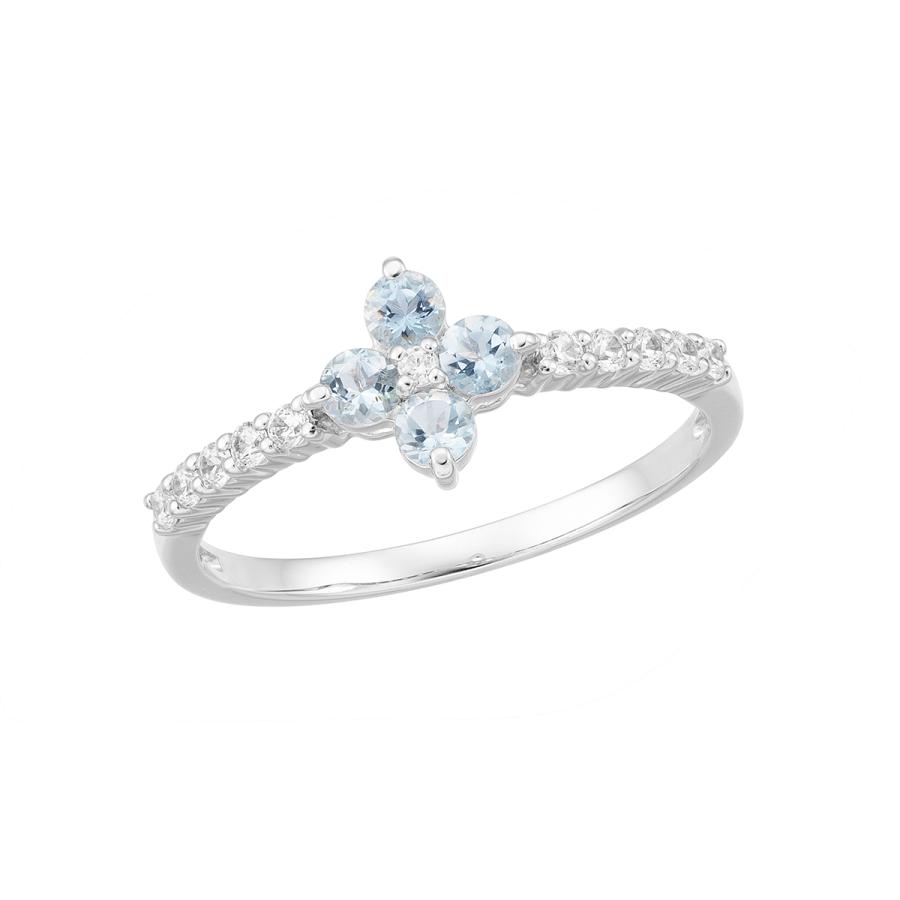 ジュエリーツツミ K10ホワイトゴールドアクアマリンリング