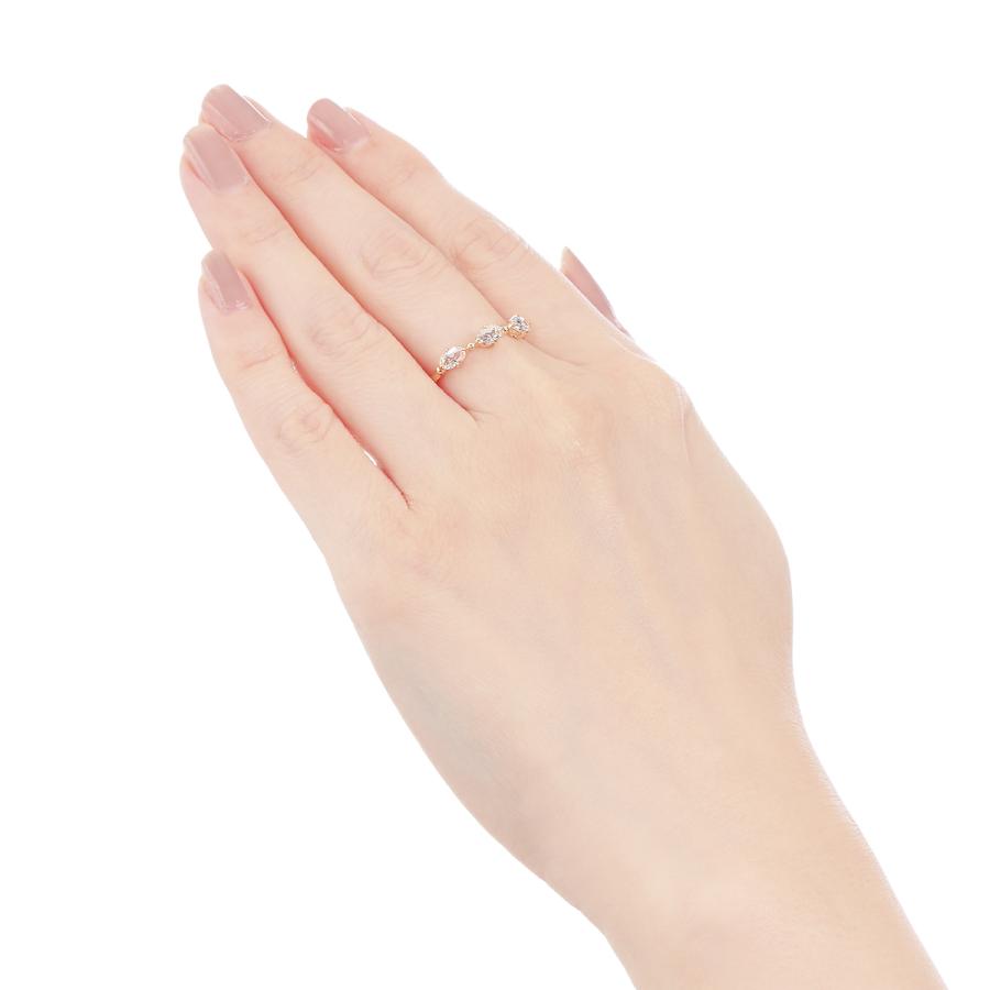 ジュエリーツツミ K10イエローゴールドホワイトトパーズリング