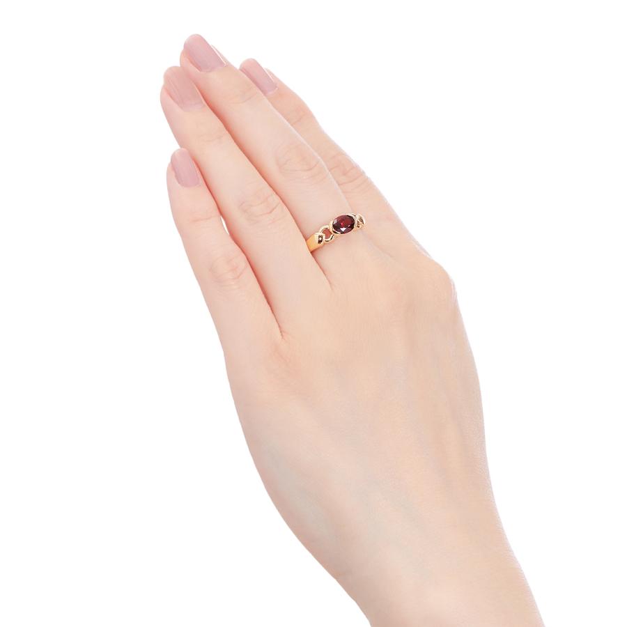 ジュエリーツツミ K10イエローゴールドアルマンダインガーネットリング