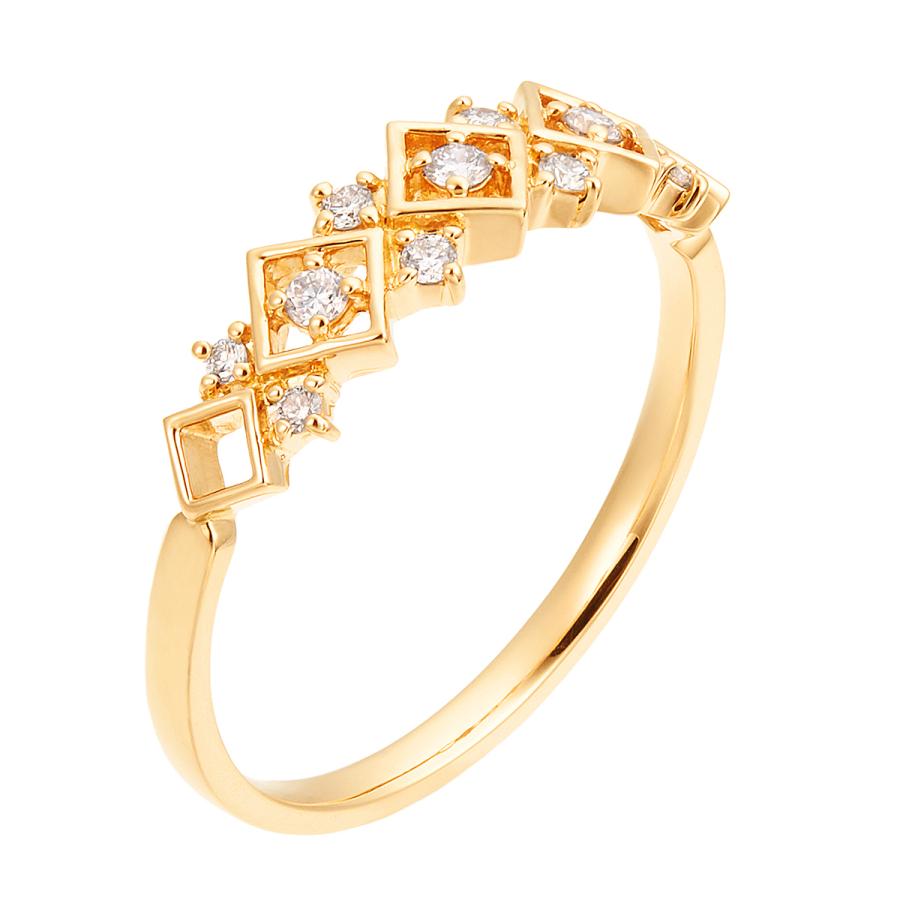 ジュエリーツツミ K18イエローゴールドダイヤモンドリング