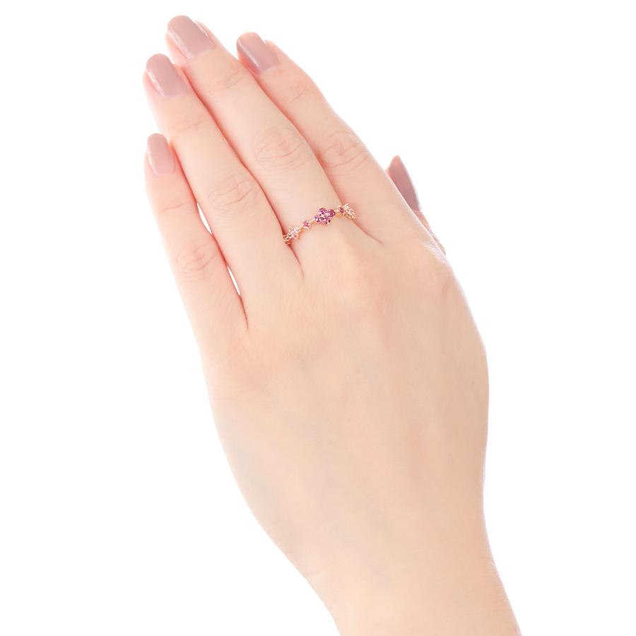 ジュエリーツツミ K10イエローゴールドマルチストーンリング