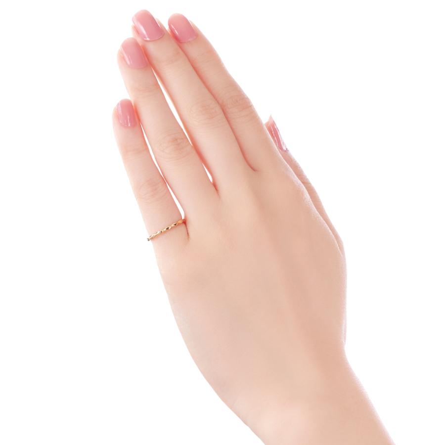 ジュエリーツツミ K18イエローゴールドリング（ピンキーリング