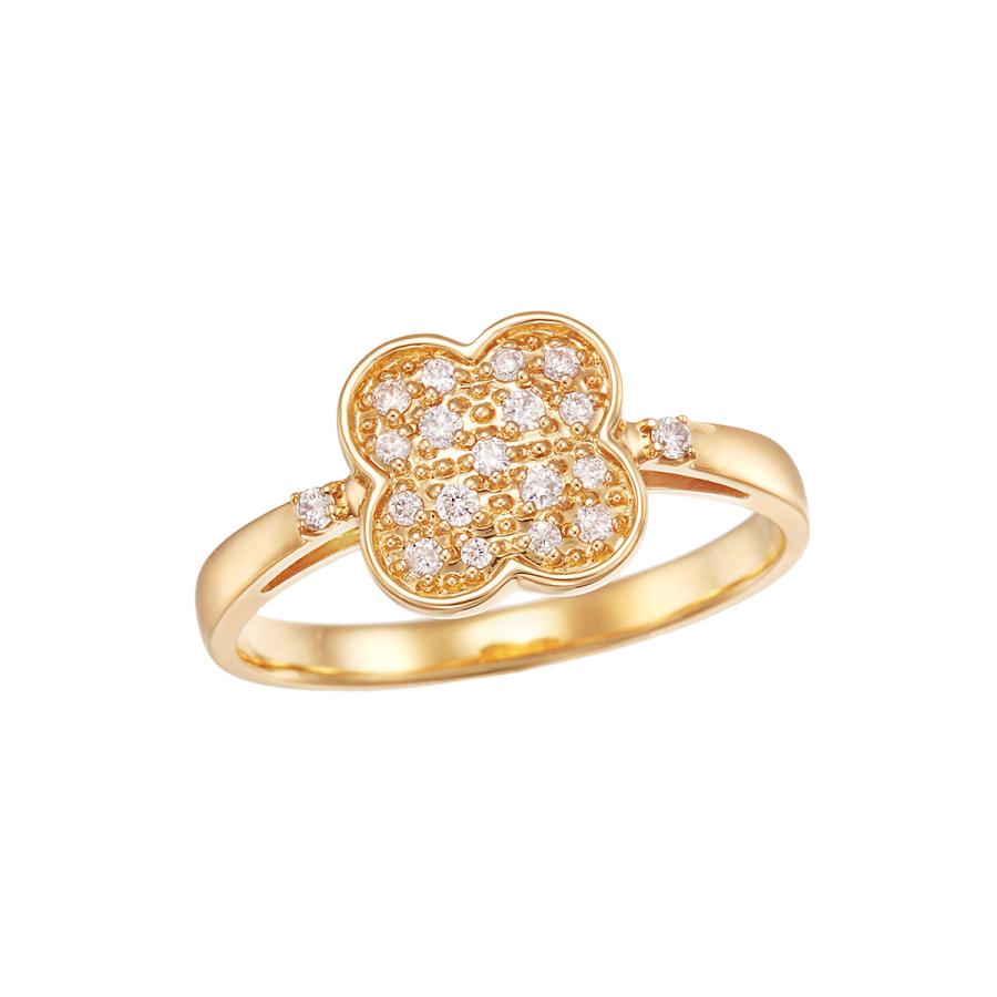 K18イエローゴールドダイヤモンドリング(19500円)