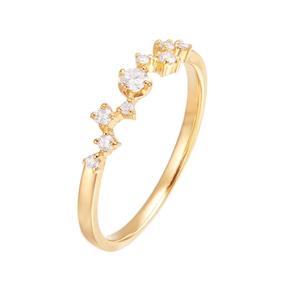 K18イエローゴールドダイヤモンドリング 