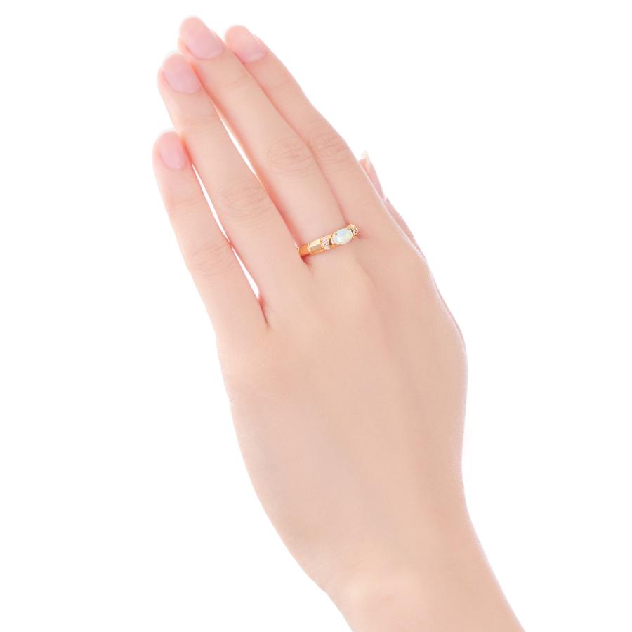 ジュエリーツツミ K18イエローゴールドオパールリング : ジュエリー