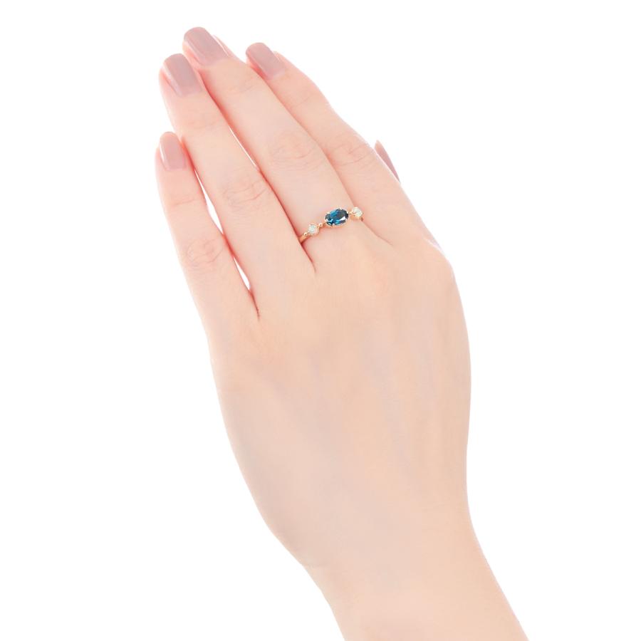 ジュエリーツツミ K10イエローゴールドロンドンブルートパーズリング