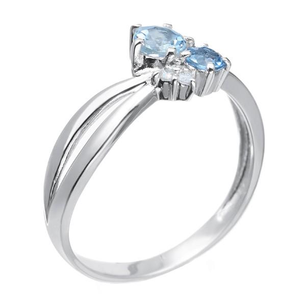 K10ホワイトゴールドアクアマリンリング 