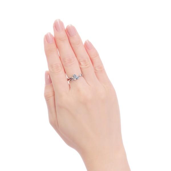 【値下げ中】 K10ホワイトゴールドアクアマリンリング 【1673062911】(10500円)