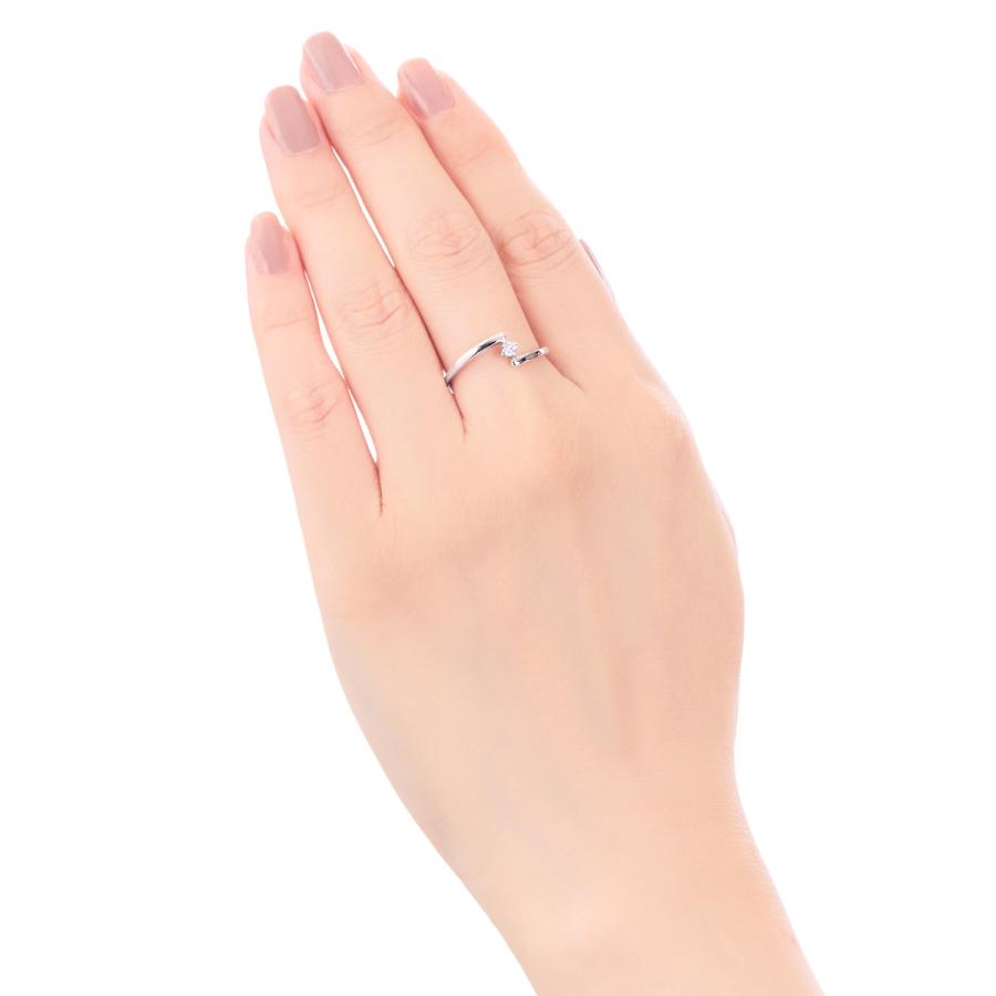 ジュエリーツツミ K10ホワイトゴールドダイヤモンドリング