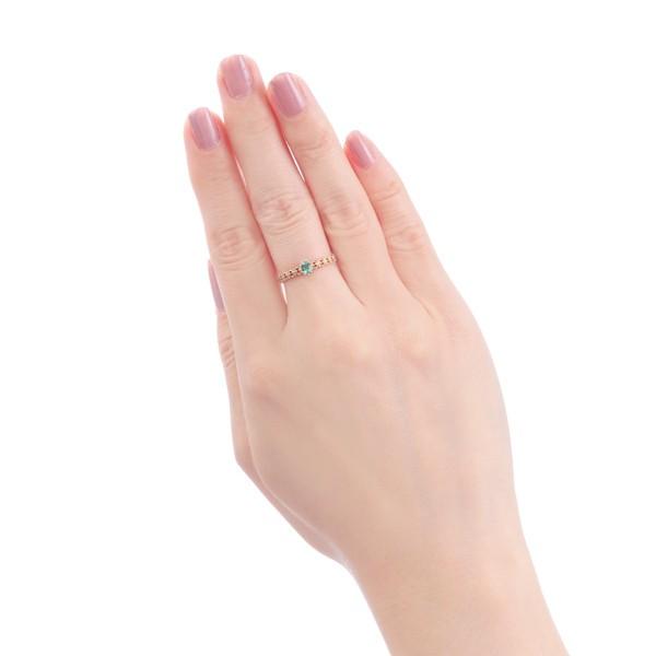 【現行品】ツツミ　K10イエローゴールドエメラルドリング K10イエローゴールドエメラルドリング(RFR443-002)|TSUTSUMI