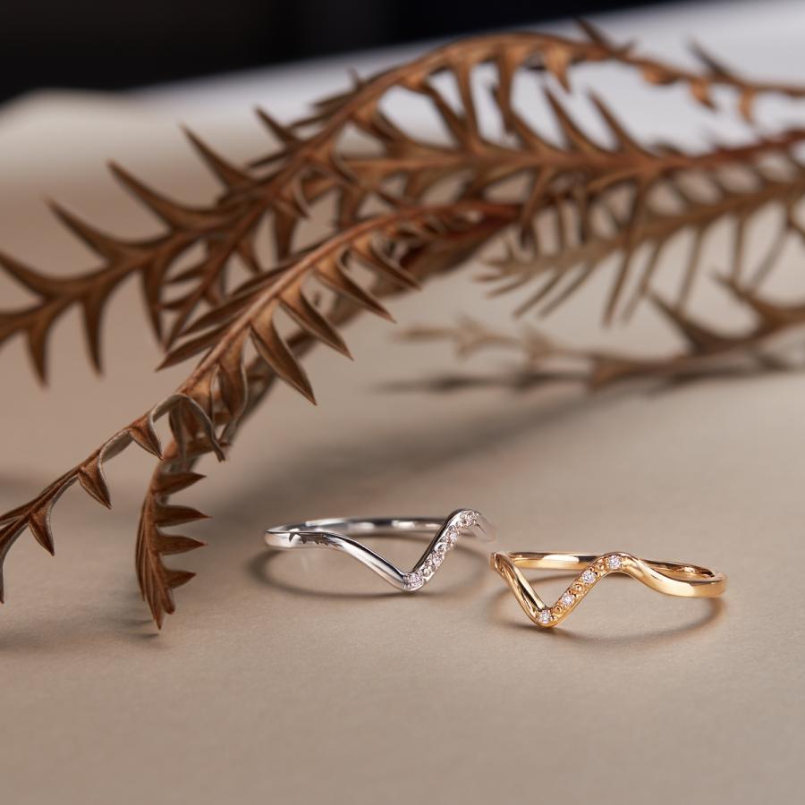 ジュエリーツツミ K10ホワイトゴールドダイヤモンドリング