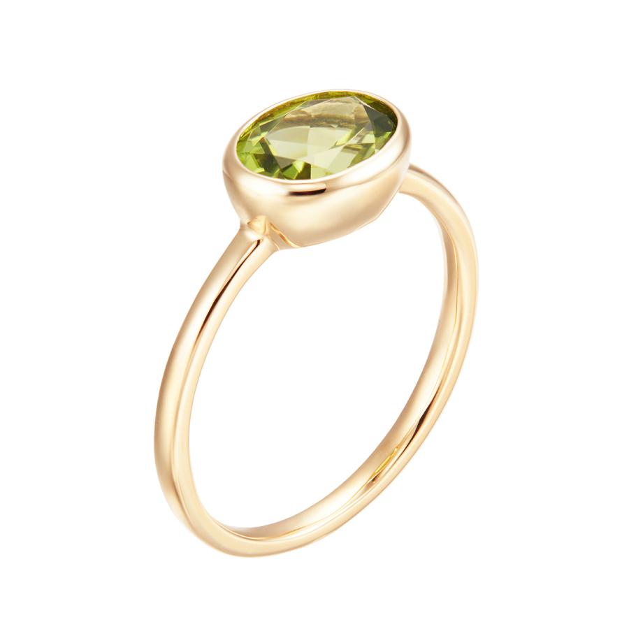 ジュエリーツツミ K10イエローゴールドペリドットリング