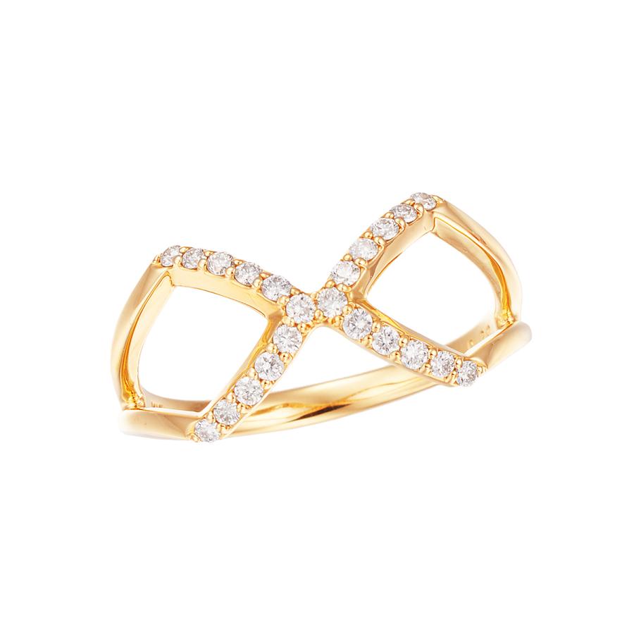 K18イエローゴールドダイヤモンドリング(34500円)