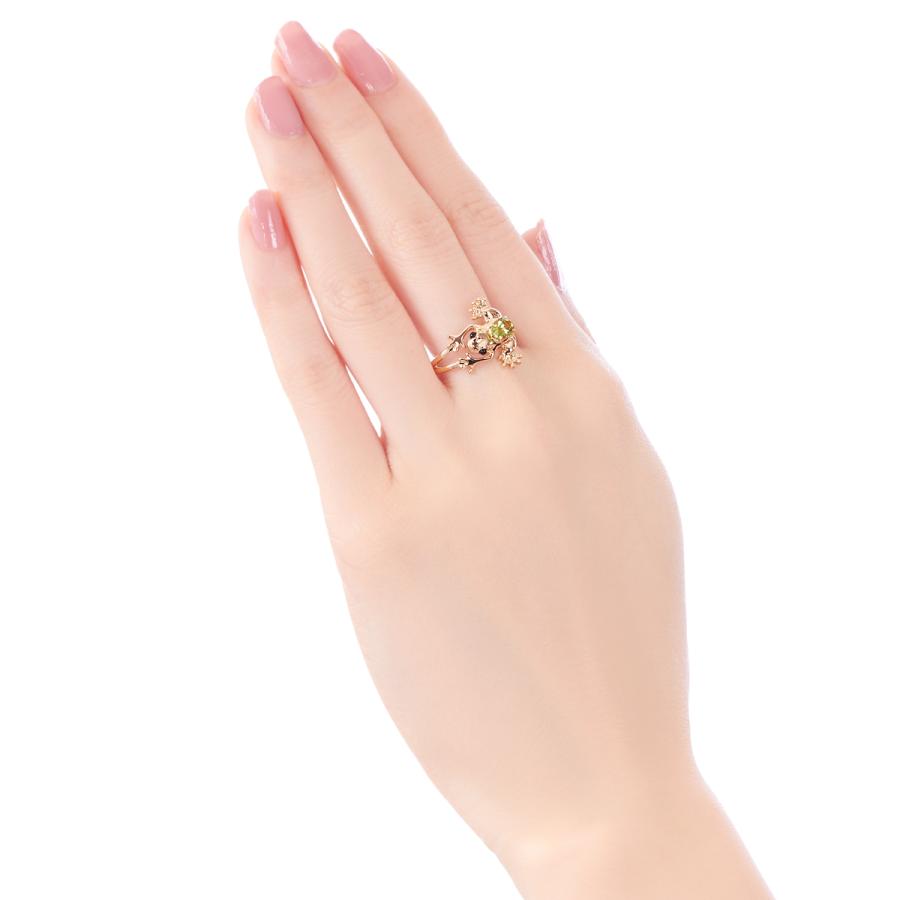 ジュエリーツツミ K10イエローゴールドペリドットリング : ジュエリー