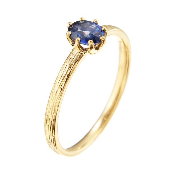 ジュエリーツツミ K10イエローゴールドサファイアリング : ジュエリー