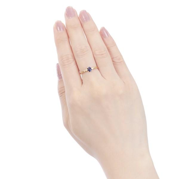 ジュエリーツツミ K10イエローゴールドサファイアリング : ジュエリー