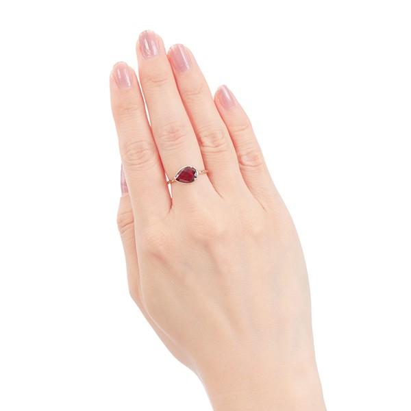 K10イエローゴールドアルマンダインガーネットリング 