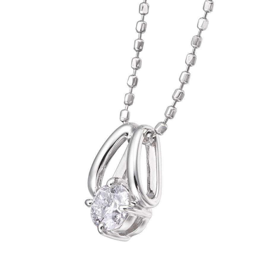 ジュエリーツツミ プラチナ鑑定書付ダイヤモンドネックレス（0.18