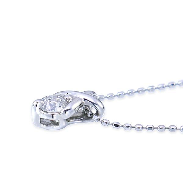 ジュエリーツツミ プラチナ鑑定書付ダイヤモンドネックレス（0.18