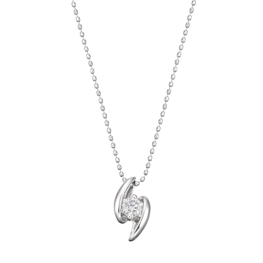 ジュエリーツツミ プラチナ鑑定書付ダイヤモンドネックレス（0.18