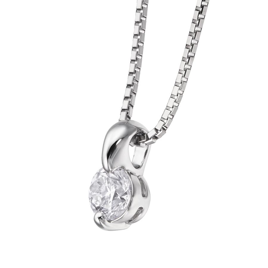 ジュエリーツツミ プラチナ鑑定書付ダイヤモンドネックレス（0.18