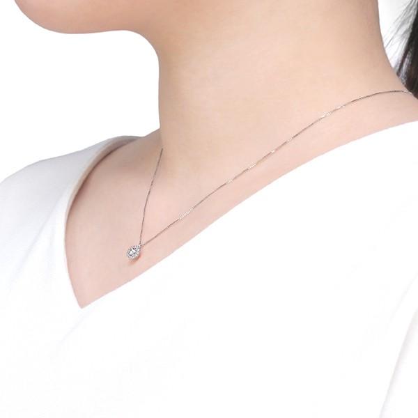 ダイヤモンドネックレスツツミ ジュエリーツツミ プラチナ鑑定書付ダイヤモンドネックレス（0.13