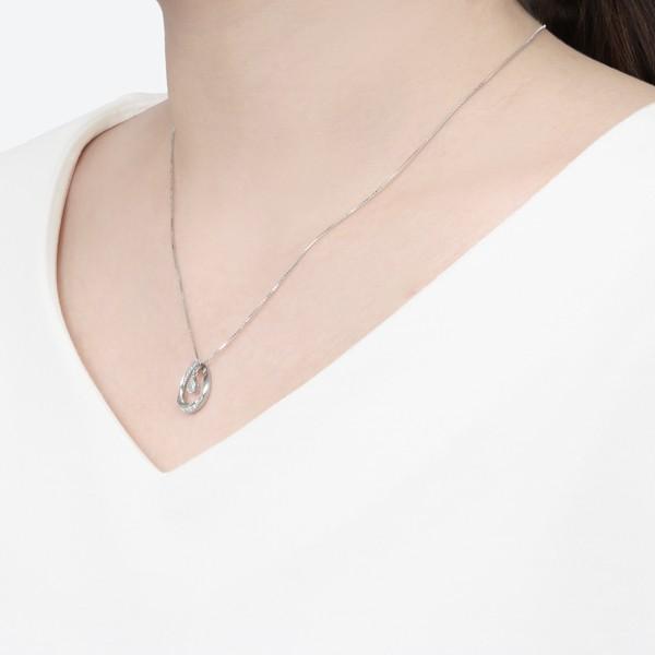 ジュエリーツツミ プラチナ鑑定書付ダイヤモンドネックレス（0.13