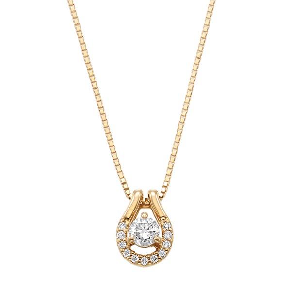 K18イエローゴールド鑑定書付ダイヤモンドネックレス（0.13カラット）(45000円)